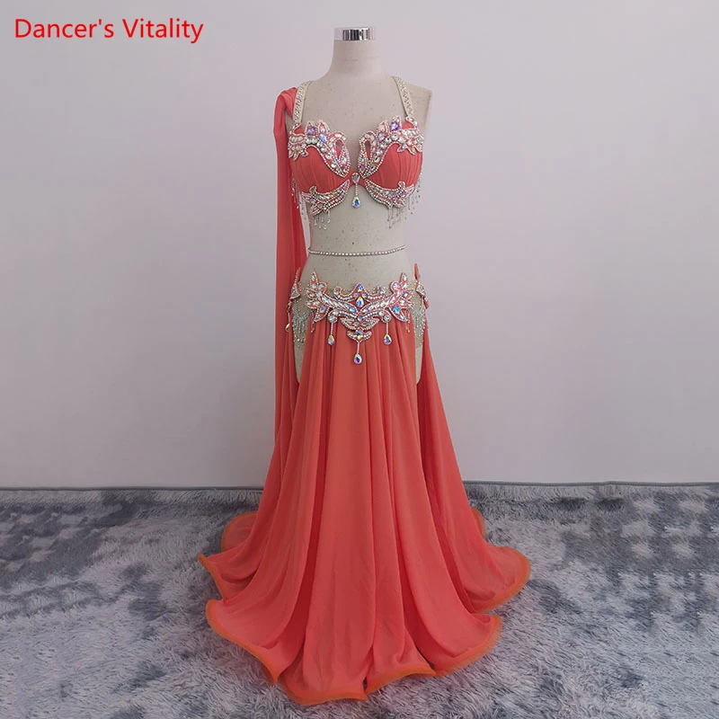 Belly Dance Female High-End Elegant Bra Performance Clothing Suit Child Profession Custom Adult Child Sexy Big Swing Skirt Set
Belly Dance Female High-End Elegant Bra Performance Clothing Suit Child Profession Custom Adult Child Sexy Big Swing Skirt Set