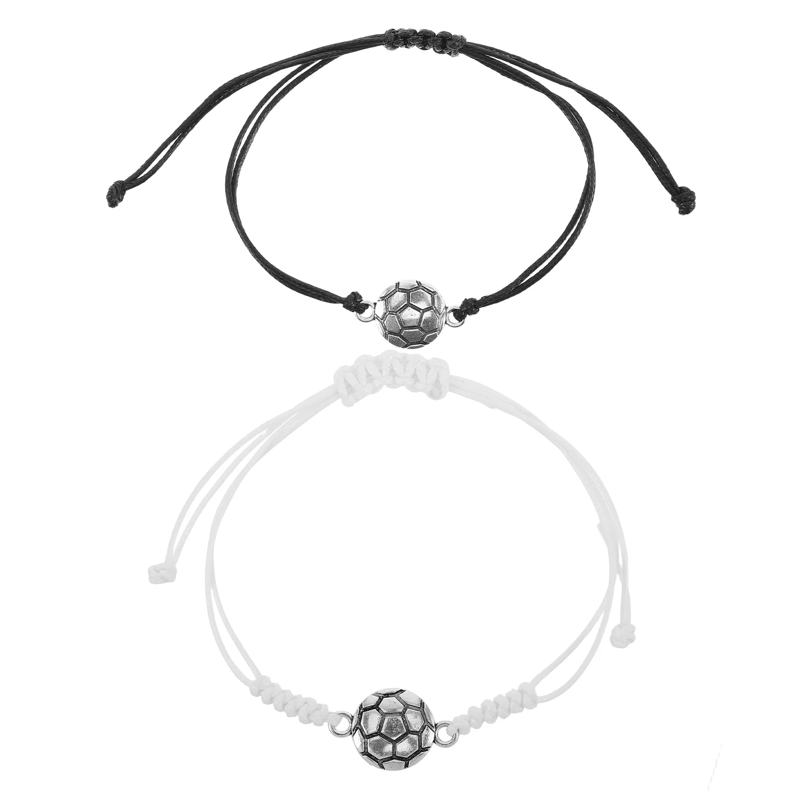 2pcs Pendant Black White Braided Bracelets Sports Jewelry Soccer Adjustable Braided Bracelets Charms Team Fan Accessories
2pcs Pendant Black White Braided Bracelets Sports Jewelry Soccer Adjustable Braided Bracelets Charms Team Fan Accessories