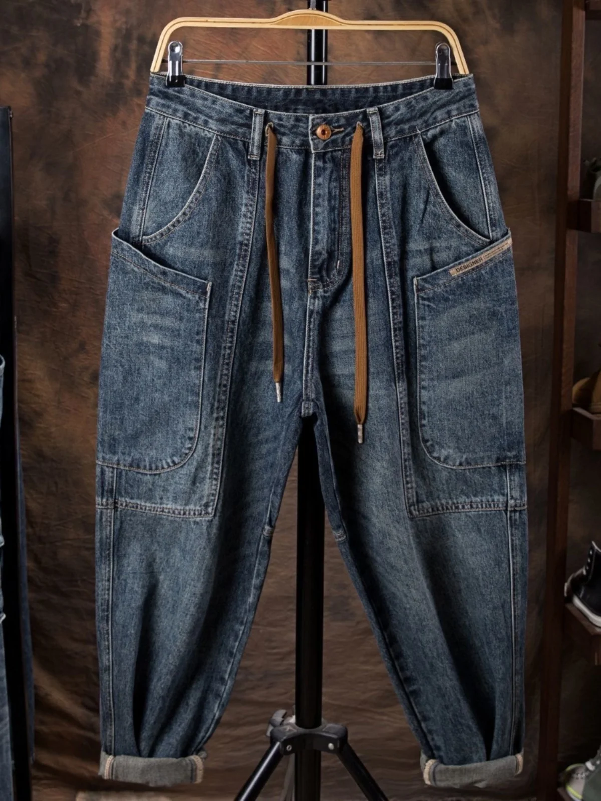 Мужская рабочая одежда, свободные джинсы, большие кеты, прочные, чистящие, для тяжелых работ, модные городские повседневные джинсы
Мужская рабочая одежда, свободные джинсы, большие кеты, прочные, чистящие, для тяжелых работ, модные городские повседневные джинсы