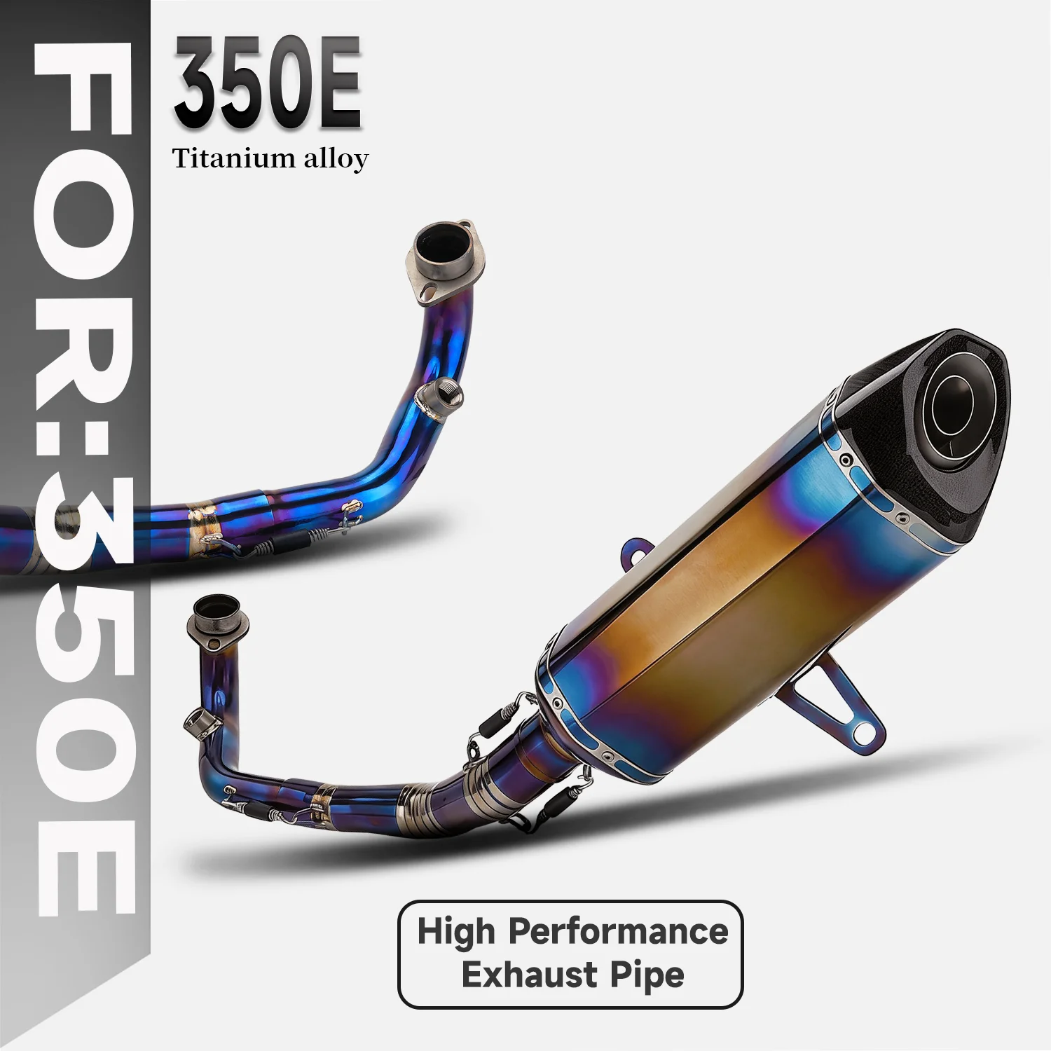 Zontes 350E Motorcycle Exhaust Full Color ti alloy Carbon tip Muffler With DB Killer exhaust For Zontes 350E 2022
Zontes 350E Motorcycle Exhaust Full Color ti alloy Carbon tip Muffler With DB Killer exhaust For Zontes 350E 2022