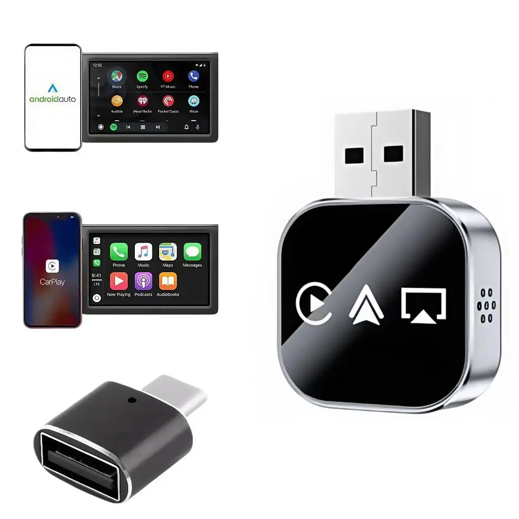 Обновление 2025 года 3 в 1, беспроводной адаптер Carplay Mirror Link, мгновенное подключение к беспроводному преобразованию Plug & Play для проводного Carplay
Обновление 2025 года 3 в 1, беспроводной адаптер Carplay Mirror Link, мгновенное подключение к беспроводному преобразованию Plug & Play для проводного Carplay