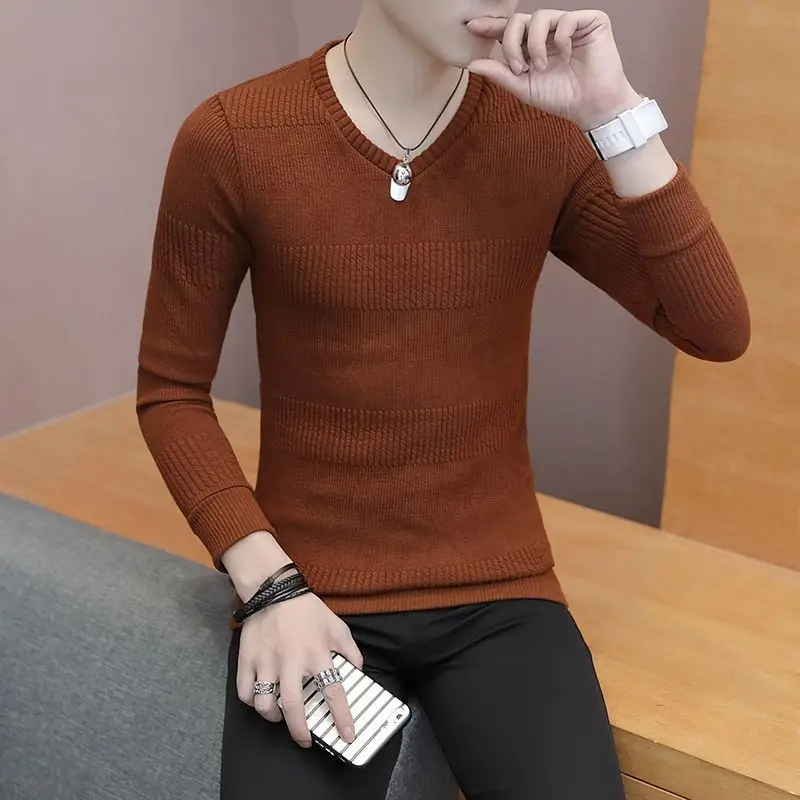 Korean Fashion Sweaters Men Autumn Fleece Thick Sweaters Slim Fit Men Street Wear Mens Clothes Knitted Sweater Men Pullovers X48
Korean Fashion Sweaters Men Autumn Fleece Thick Sweaters Slim Fit Men Street Wear Mens Clothes Knitted Sweater Men Pullovers X48