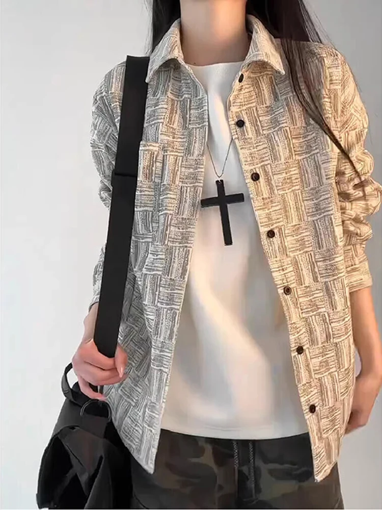 American Retro Tie Dye Plaid Long Sleeve Men's Shirt Spring Color Block Texture Loose Collar Casual Outerwear Coat
American Retro Tie Dye Plaid Long Sleeve Men's Shirt Spring Color Block Texture Loose Collar Casual Outerwear Coat