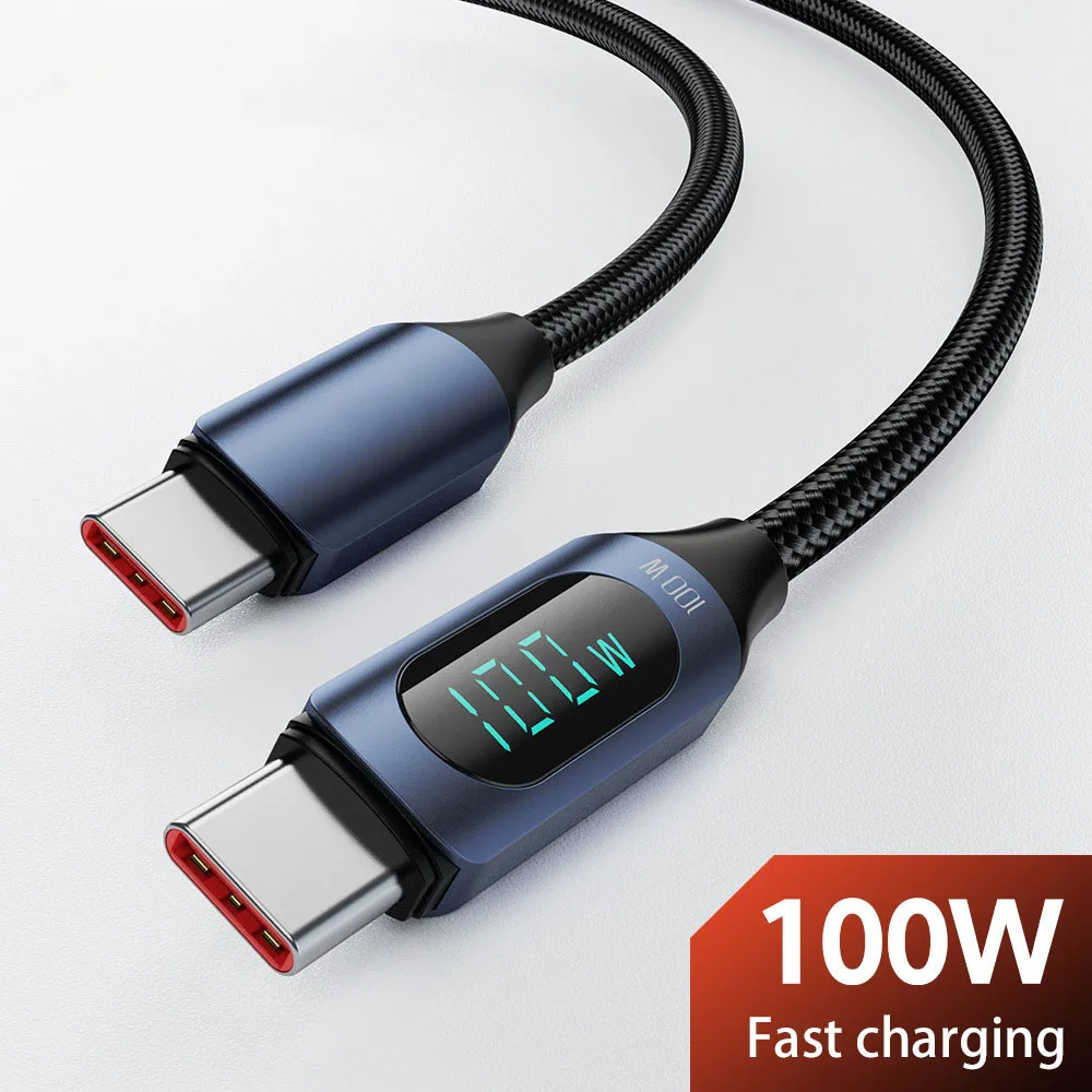 100W digital dual port Type C data cable fast charging phone charging cable suitable for Huawei Xiaomi
100W digital dual port Type C data cable fast charging phone charging cable suitable for Huawei Xiaomi