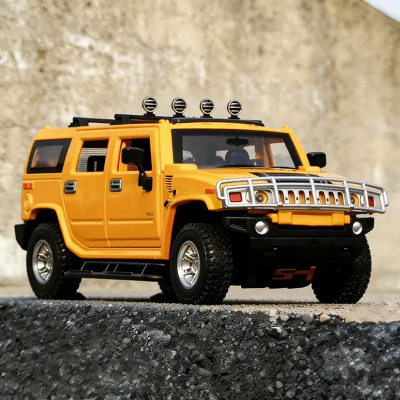 1/24 HUMMER H2 Alloy Car Model Diecast Metal Toy Off-road Vehicles Car Model Simulation Sound and Light Collection Children Gift
1/24 HUMMER H2 Alloy Car Model Diecast Metal Toy Off-road Vehicles Car Model Simulation Sound and Light Collection Children Gift