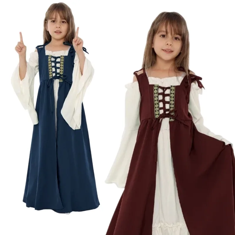 Girls Medieval Renaissance Dresses Cosplay Costume Drama Dance Girdle Dress Halloween Carnival Party Stage Performance Outfit
Girls Medieval Renaissance Dresses Cosplay Costume Drama Dance Girdle Dress Halloween Carnival Party Stage Performance Outfit