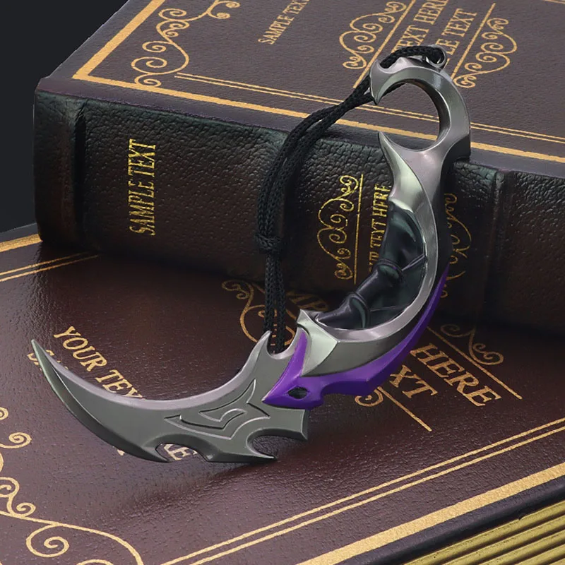 Valorant Weapon Melee Reaver Karambit Knife 15cm Metal Game Peripheral katana samurai Sword Uncut Blade Ornaments Gift Toys Boys
Valorant Weapon Melee Reaver Karambit Knife 15cm Metal Game Peripheral katana samurai Sword Uncut Blade Ornaments Gift Toys Boys