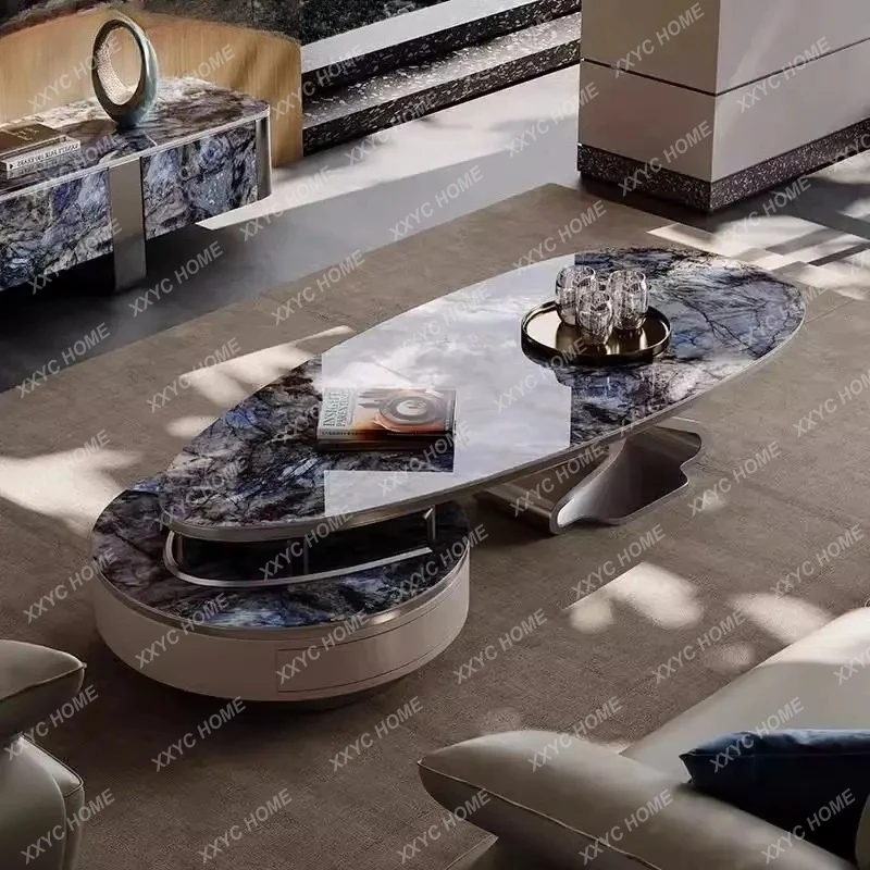 LX light luxury coffee table modern simple telescopic coffee table microcrystalline stone special-shaped table
LX light luxury coffee table modern simple telescopic coffee table microcrystalline stone special-shaped table