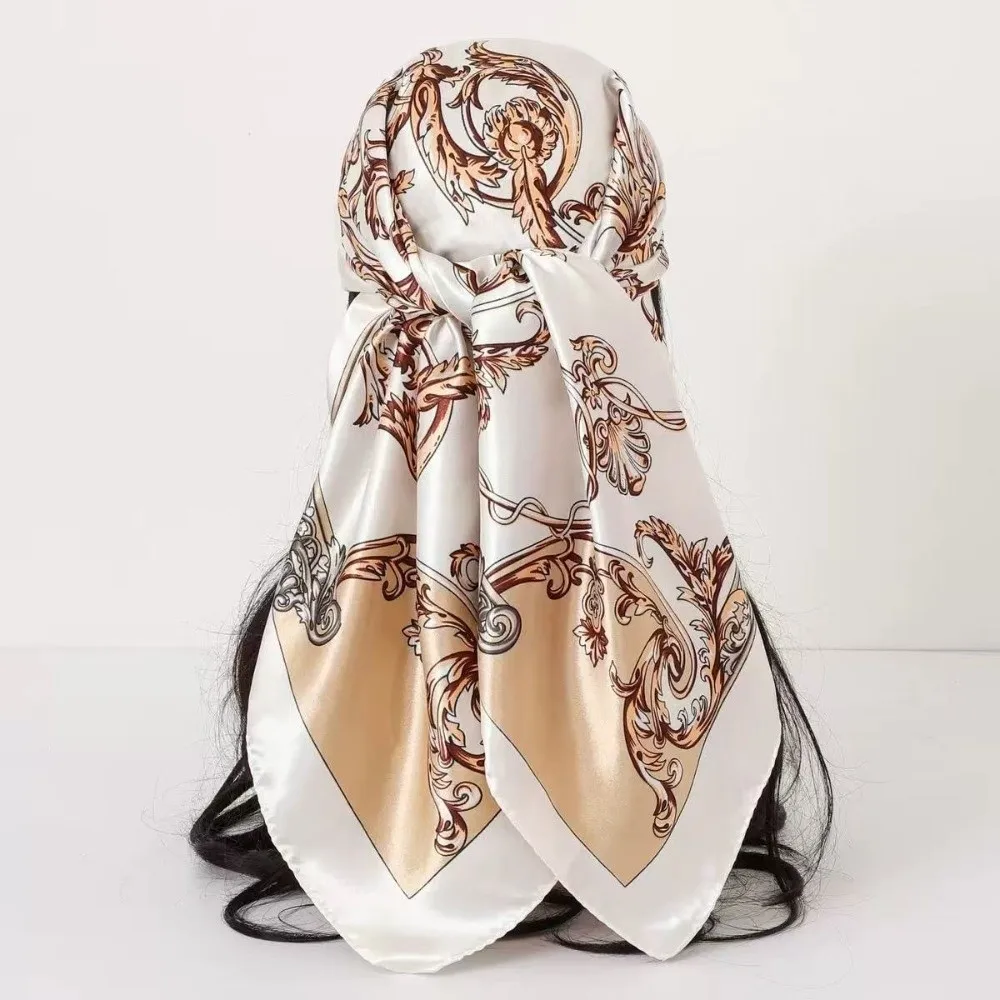 Neckerchief Elegant Head Silk Scarf Printed Large Size Satin Bandana 90cmx90cm All-match Square Hijab Ladies
Neckerchief Elegant Head Silk Scarf Printed Large Size Satin Bandana 90cmx90cm All-match Square Hijab Ladies