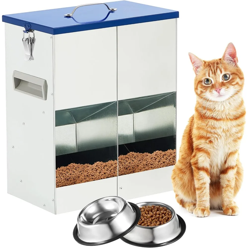 Automatic Feeder for 2 Cats Outdoor Galvanized 42cups/10l Double Feeder with 2 Stainless Steel Water Bowls for Small Pets Cats D
Automatic Feeder for 2 Cats Outdoor Galvanized 42cups/10l Double Feeder with 2 Stainless Steel Water Bowls for Small Pets Cats D