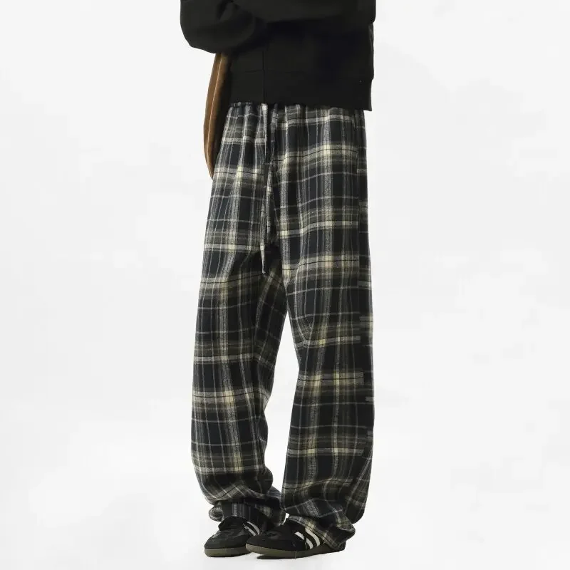 Pop Spring Casual Pants Men Fashion Retro Plaid Pants Men Streetwear Hip-hop Loose Straight Pants Mens Vintage Trousers M-3XL
Pop Spring Casual Pants Men Fashion Retro Plaid Pants Men Streetwear Hip-hop Loose Straight Pants Mens Vintage Trousers M-3XL