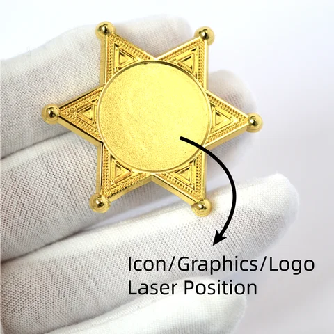 Custom Metal Badge, Six Pointed Star High Quality Brooch, Backpack Badge, Icon/Photo/Logo Metal Pin, 3d Hard Enamel Soft Enamel