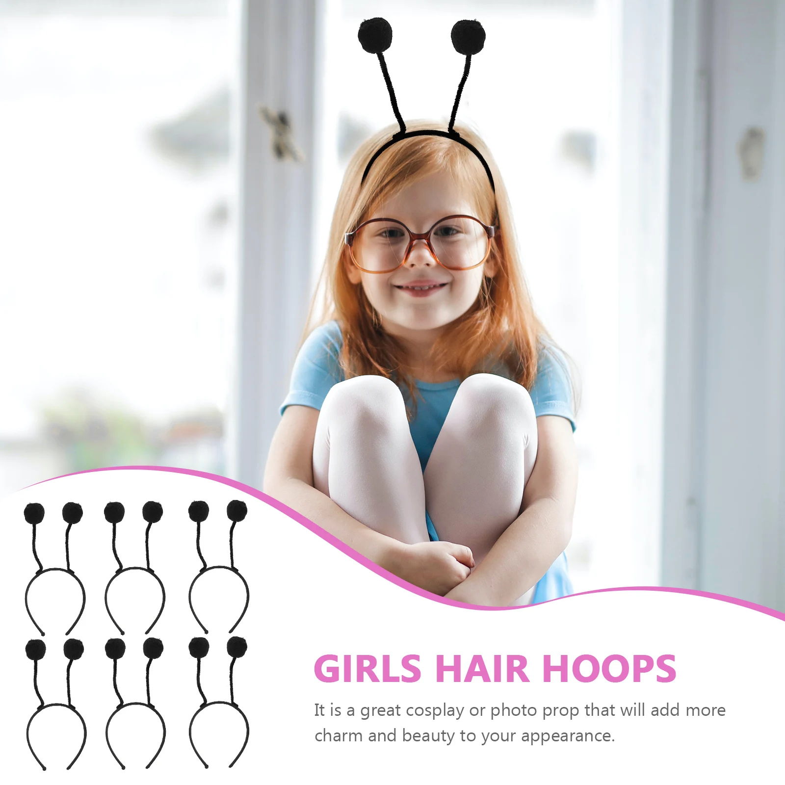 6 Pcs Black Hair Hoops Party Headdress Cosplay Headbands for Women Kids Smooth Costume Accessory Valentine Halloween
6 Pcs Black Hair Hoops Party Headdress Cosplay Headbands for Women Kids Smooth Costume Accessory Valentine Halloween