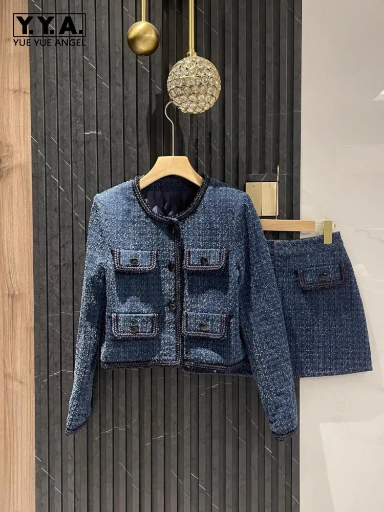 Autumn Fashion Ladies O-Neck Short Jacket Sets Straight Single Breasted Coat Two-Piece Set A-Line Above Knee Mini Skirt Outfits
Autumn Fashion Ladies O-Neck Short Jacket Sets Straight Single Breasted Coat Two-Piece Set A-Line Above Knee Mini Skirt Outfits