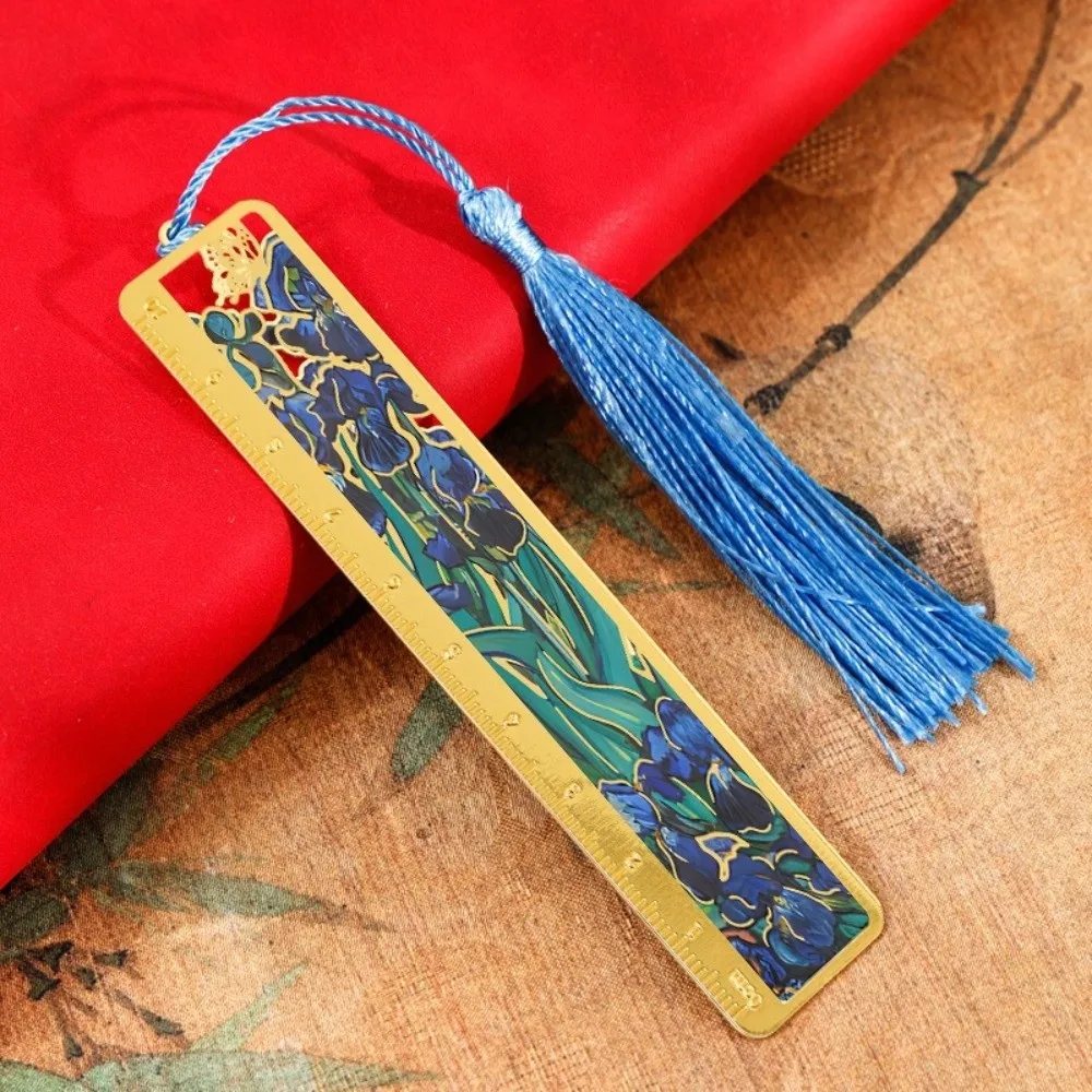 Oil Painting Metal Bookmark Tassel Pendant with Ruler Reading Book Clip School Office Supplies Student Gift Pagination Mark
Oil Painting Metal Bookmark Tassel Pendant with Ruler Reading Book Clip School Office Supplies Student Gift Pagination Mark