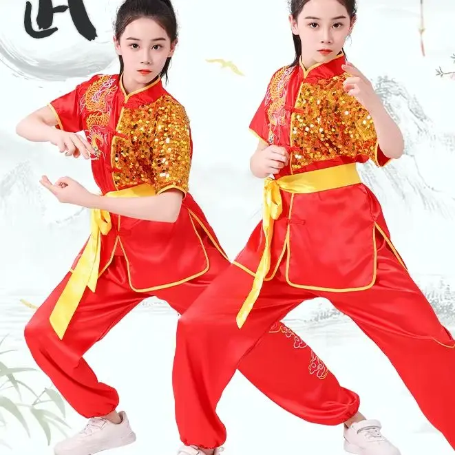 Мужская и женская китайская традиционная униформа кунг-фу для мальчиков и девочек, костюм ушу, комплект тай-чи, народный сценический наряд
Мужская и женская китайская традиционная униформа кунг-фу для мальчиков и девочек, костюм ушу, комплект тай-чи, народный сценический наряд