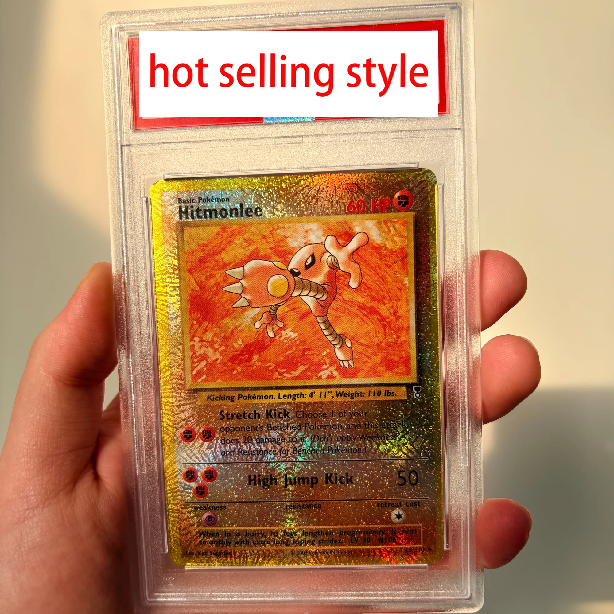 Diy Self Made Ptcg Fighting Hitmonlee Copy Rating Card Refraction Color Flash Ptcg Hitmonlee Collection Card Anime Card Gift Toy
Diy Self Made Ptcg Fighting Hitmonlee Copy Rating Card Refraction Color Flash Ptcg Hitmonlee Collection Card Anime Card Gift Toy