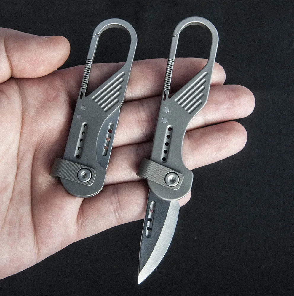 Titanium Alloy Keychain Mini Folding Knife Convenient for Carrying Outdoor Camping Essential for Unboxin Pendant EDC Pocket Tool 
Titanium Alloy Keychain Mini Folding Knife Convenient for Carrying Outdoor Camping Essential for Unboxin Pendant EDC Pocket Tool