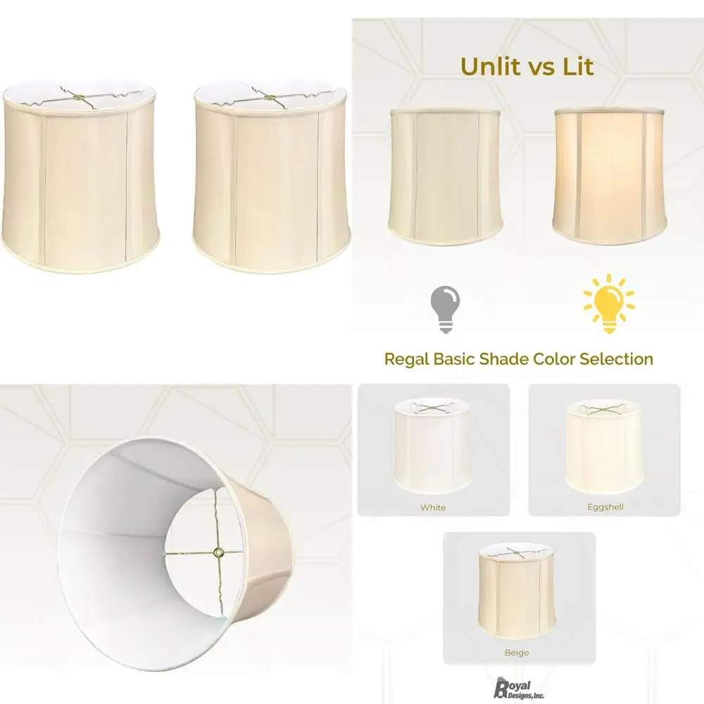 Beige Drum Lamp Shade Set of 2, 9x10x10 Inches, Basic Design for Home Lighting
Beige Drum Lamp Shade Set of 2, 9x10x10 Inches, Basic Design for Home Lighting