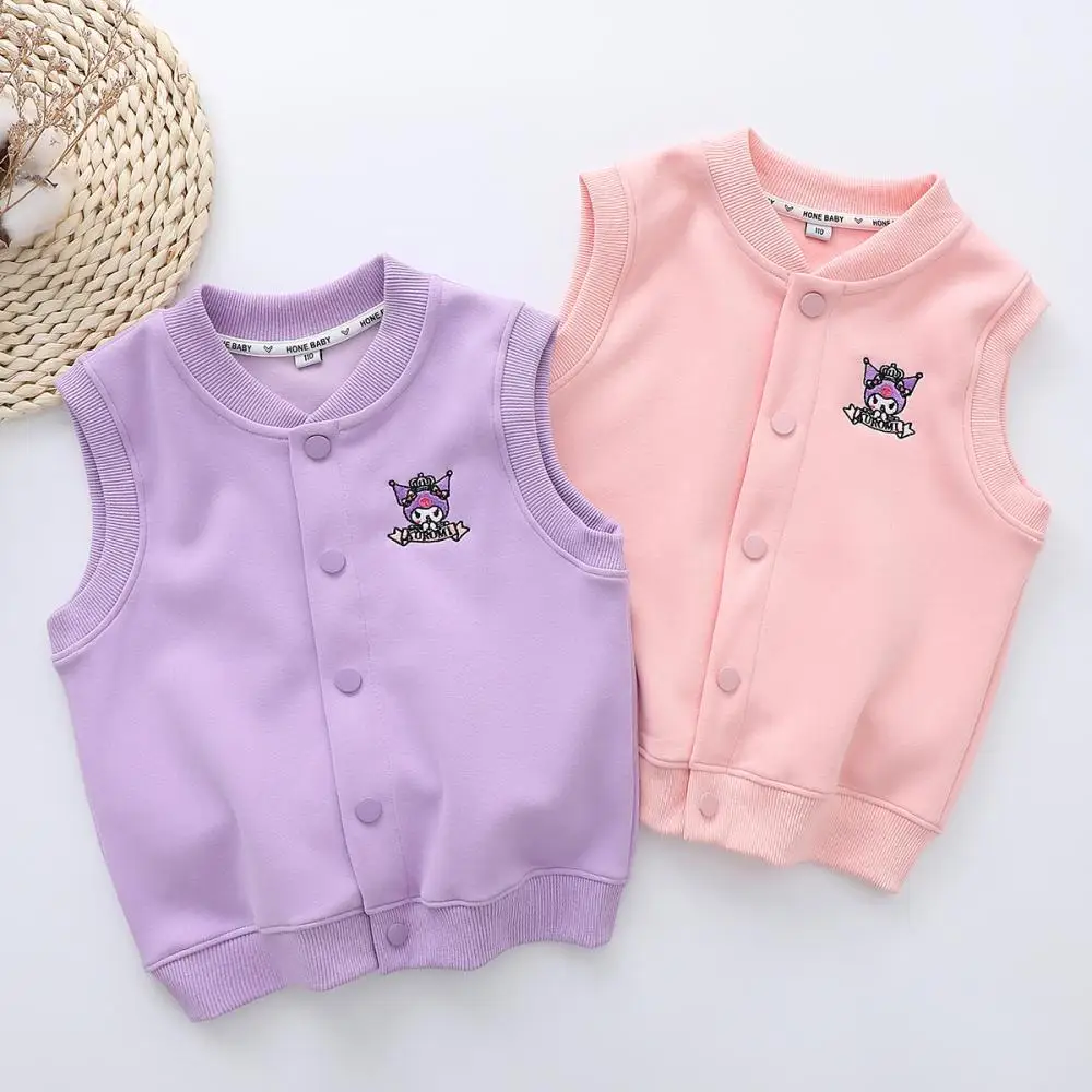Kawaii Sanrio Kuromi Girls Knitting Vest Waist Coat Cartoon Anime Kids Sleeveless Shirt Spring Autumn Children's Outerwear
Kawaii Sanrio Kuromi Girls Knitting Vest Waist Coat Cartoon Anime Kids Sleeveless Shirt Spring Autumn Children's Outerwear