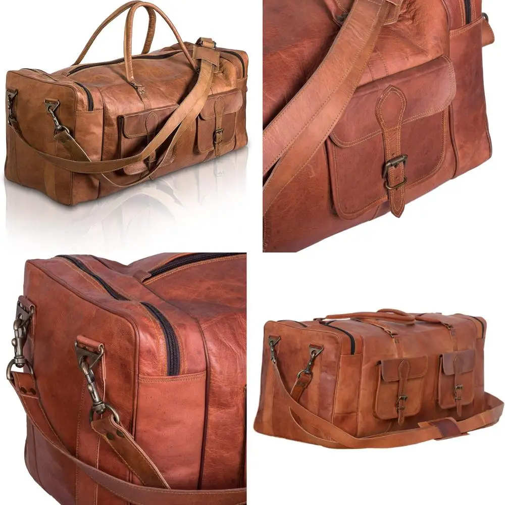 Large 32-Inch Leather Duffel Bag for Travel, Gym, Sports, and Overnight Weekend Trips
Large 32-Inch Leather Duffel Bag for Travel, Gym, Sports, and Overnight Weekend Trips