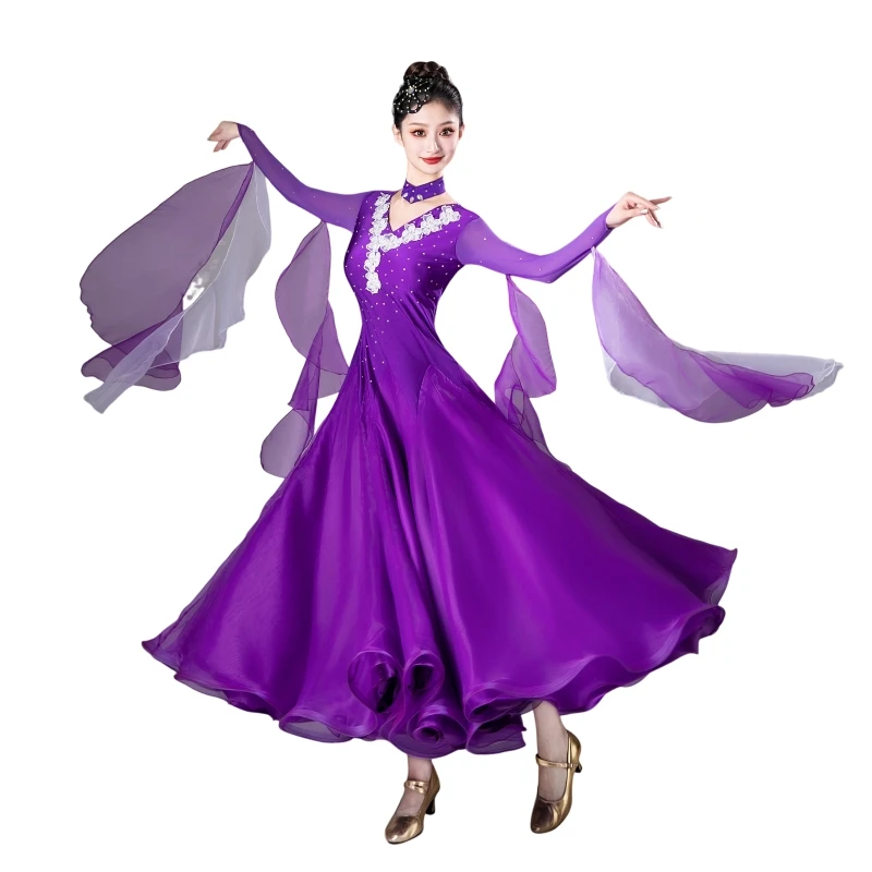 2026 New Modern Dance Big Swing Dress Competition Dress Waltz Ballroom Dance Dress
2026 New Modern Dance Big Swing Dress Competition Dress Waltz Ballroom Dance Dress