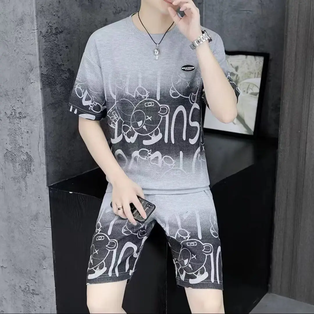 Летний мужской спортивный костюм: футболка и шорты для баскетбола, повседневный комплект из двух предметов, корейский тренд, 100% полиэстер
Летний мужской спортивный костюм: футболка и шорты для баскетбола, повседневный комплект из двух предметов, корейский тренд, 100% полиэстер