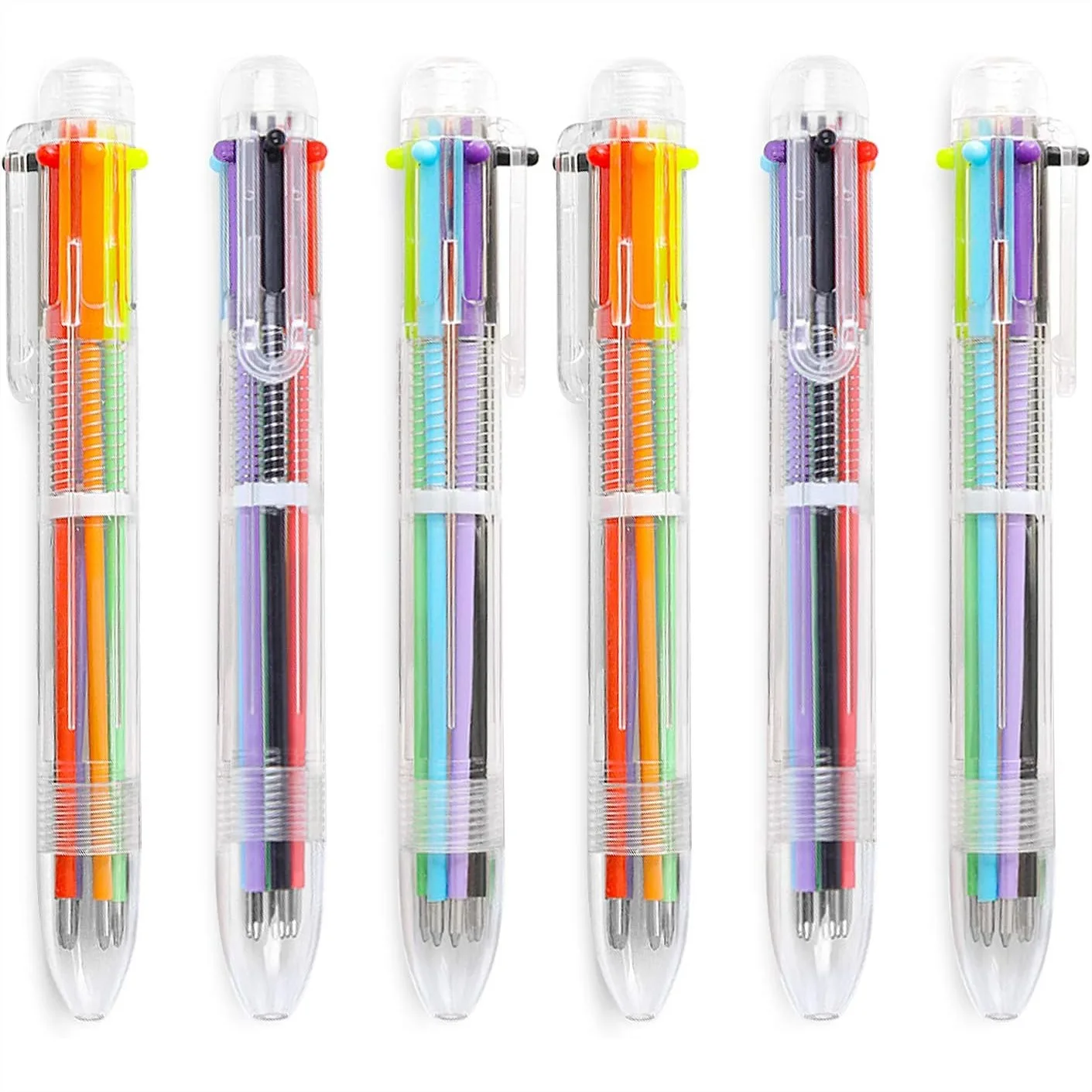 24 Pack Multicolor Ballpoint Pens 0.5mm 6-in-1 Retractable Pens for Office School Supplies Students Children Gift
24 Pack Multicolor Ballpoint Pens 0.5mm 6-in-1 Retractable Pens for Office School Supplies Students Children Gift