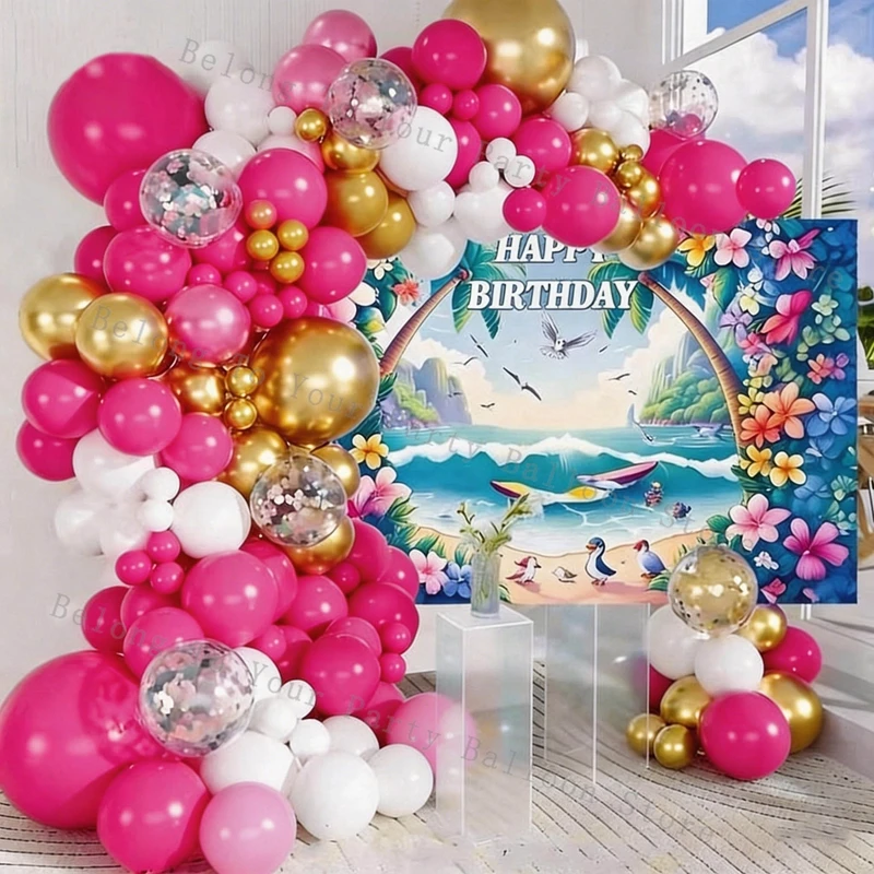 121pcs Rose Red Balloon Arch Garland Kit Gold Confetti for Pink Theme Wedding Bridal Shower Princess Party Girl Birthday Shower
121pcs Rose Red Balloon Arch Garland Kit Gold Confetti for Pink Theme Wedding Bridal Shower Princess Party Girl Birthday Shower