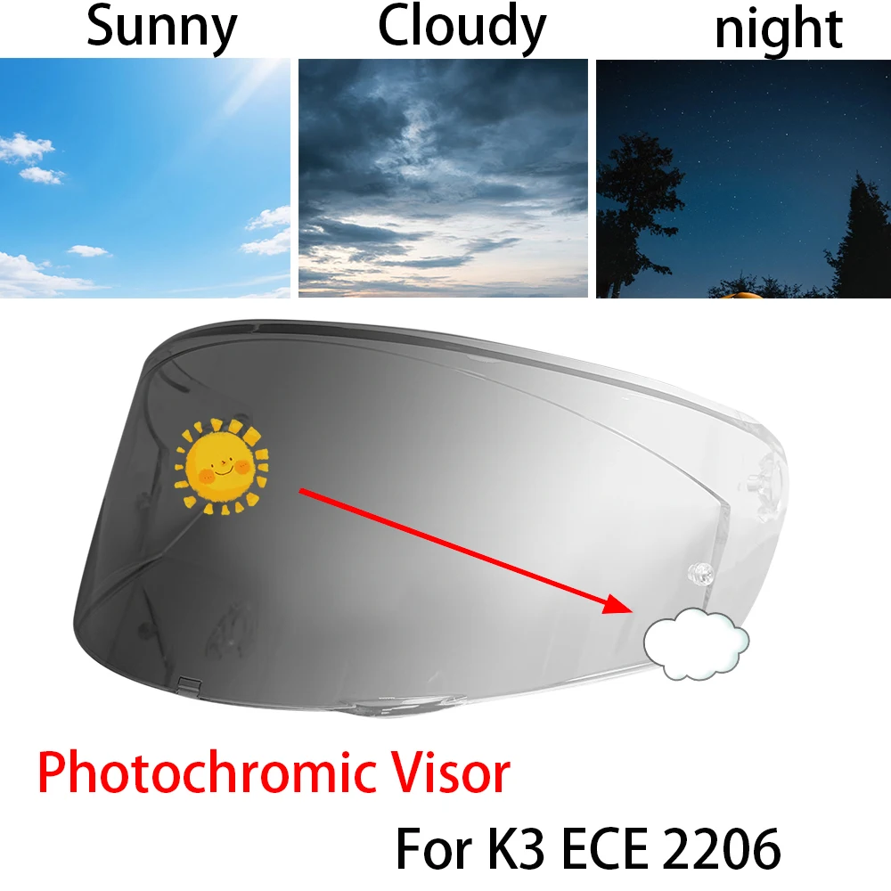 Photochromic Visor For AGV K3 ECE 2206 Helmet Glasses Screen Shield Windshield Accessories
Photochromic Visor For AGV K3 ECE 2206 Helmet Glasses Screen Shield Windshield Accessories