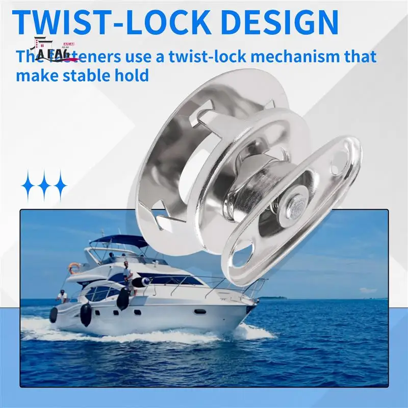 AEA6-10 Piece Twist Lock Common Sense Fastener For Boats, Sailboats, Rvs, Dinghies And Caravans
AEA6-10 Piece Twist Lock Common Sense Fastener For Boats, Sailboats, Rvs, Dinghies And Caravans