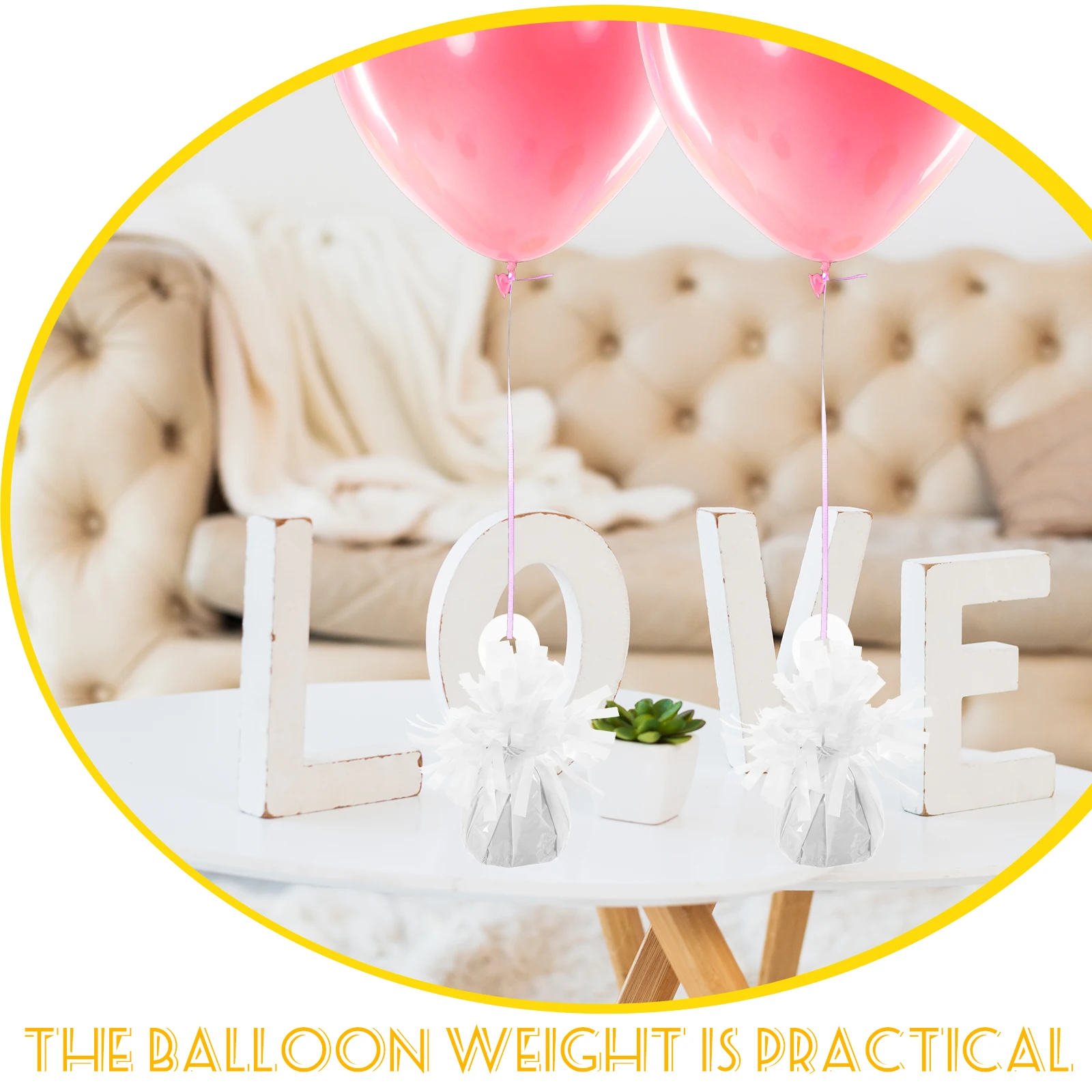 6pcs Balloon Weights Pendants White Color Helium Balloon Accessories Party Supplies Reusable Practical Decor
6pcs Balloon Weights Pendants White Color Helium Balloon Accessories Party Supplies Reusable Practical Decor