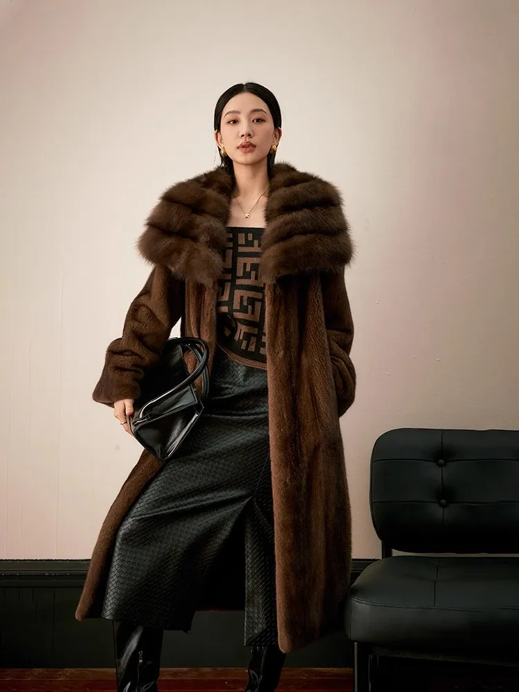 Lautaro Winter Long Luxury Elegant Thick Warm Soft Brown Faux Mink Fur Coat Women Turn-Down Collar Loose Stylish Furry Overcoat
Lautaro Winter Long Luxury Elegant Thick Warm Soft Brown Faux Mink Fur Coat Women Turn-Down Collar Loose Stylish Furry Overcoat