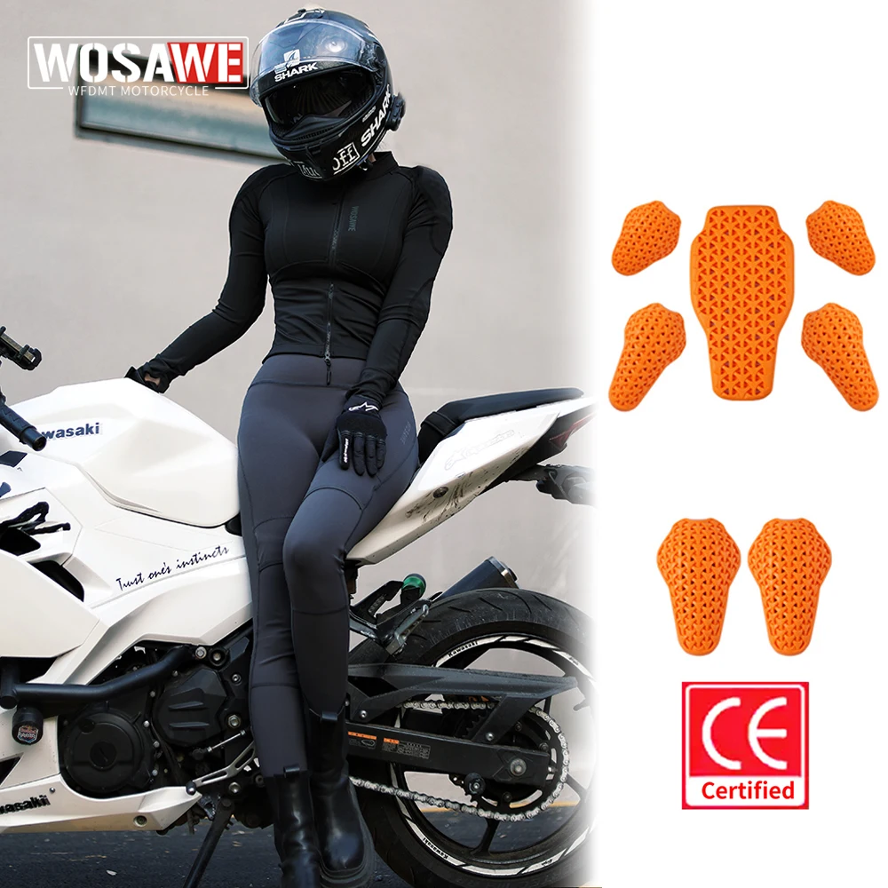 WOSAWE Women Motorcycle Jacket Pants Set with Soft Protective Gear CE Certified Armor Off-Road Motocross Combination Hip Lifting
WOSAWE Women Motorcycle Jacket Pants Set with Soft Protective Gear CE Certified Armor Off-Road Motocross Combination Hip Lifting