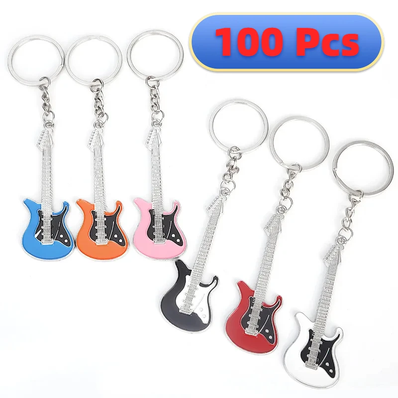 100 Pieces New Unique Metal Guitar Key Chain Ring Chain creative Trinket best charm gift women men couple
100 Pieces New Unique Metal Guitar Key Chain Ring Chain creative Trinket best charm gift women men couple
