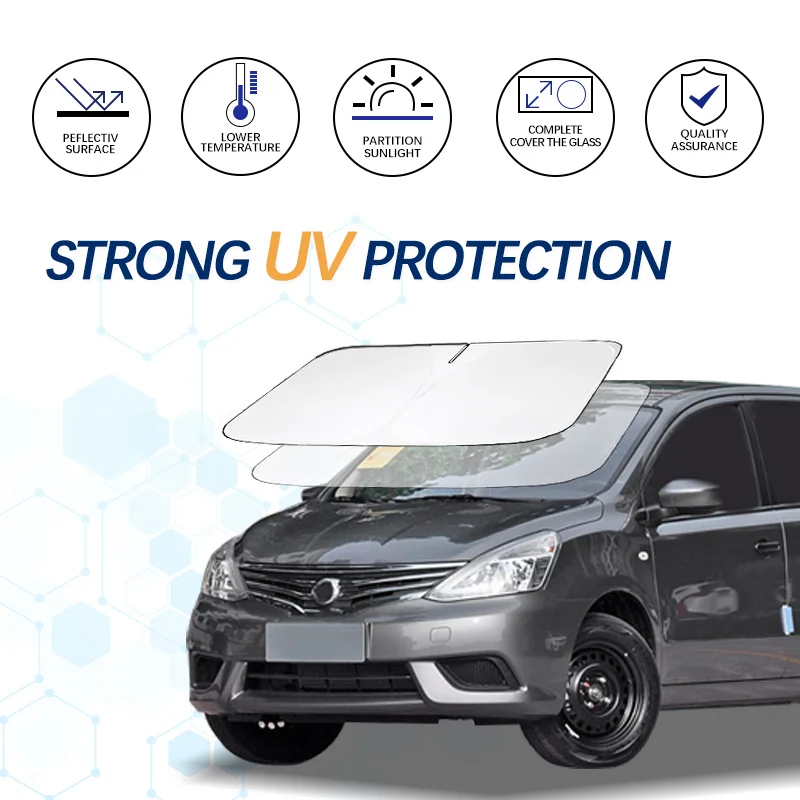 Car Windshield Sun Shade For Nissan Livina Sunshade Summer Visor Protector Foldable Blocks UV Rays Protection Accessorie
Car Windshield Sun Shade For Nissan Livina Sunshade Summer Visor Protector Foldable Blocks UV Rays Protection Accessorie