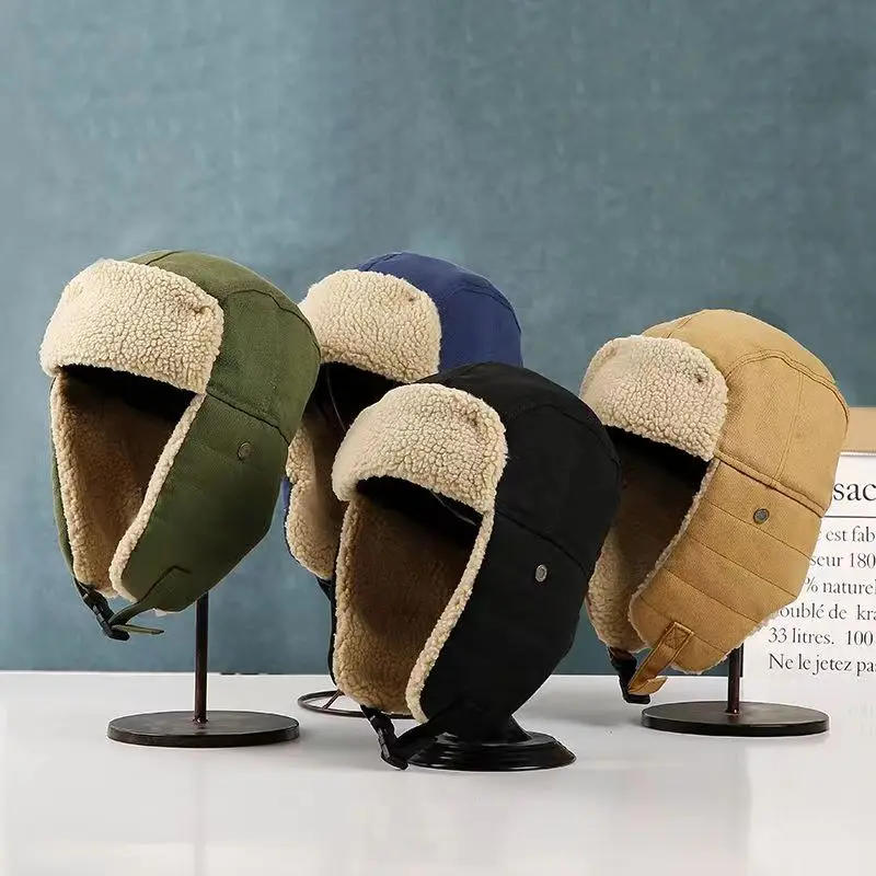 Warm Bomber Hats Earflap Russian Hat Men Women Ear Flap Winter Hat Windproof Cycling Skiing Winter Snow Hats балаклава с ушками
Warm Bomber Hats Earflap Russian Hat Men Women Ear Flap Winter Hat Windproof Cycling Skiing Winter Snow Hats балаклава с ушками