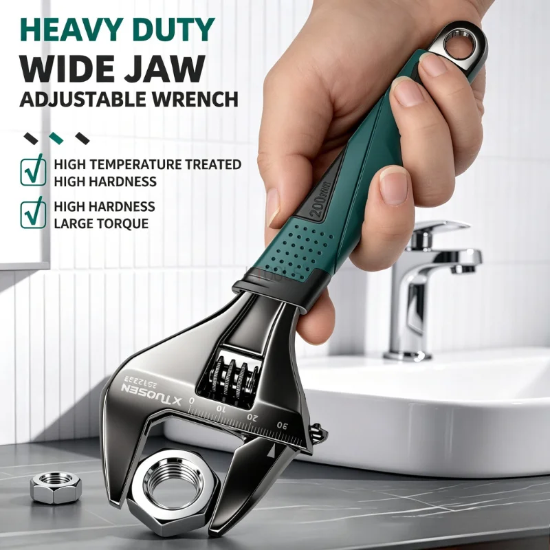 Adjustable Wrench 6/8/10 Inch Multi-function Universal Rust Resistant Heavy Duty Spanner Set Greater Leverage Locking Hand Tool
Adjustable Wrench 6/8/10 Inch Multi-function Universal Rust Resistant Heavy Duty Spanner Set Greater Leverage Locking Hand Tool