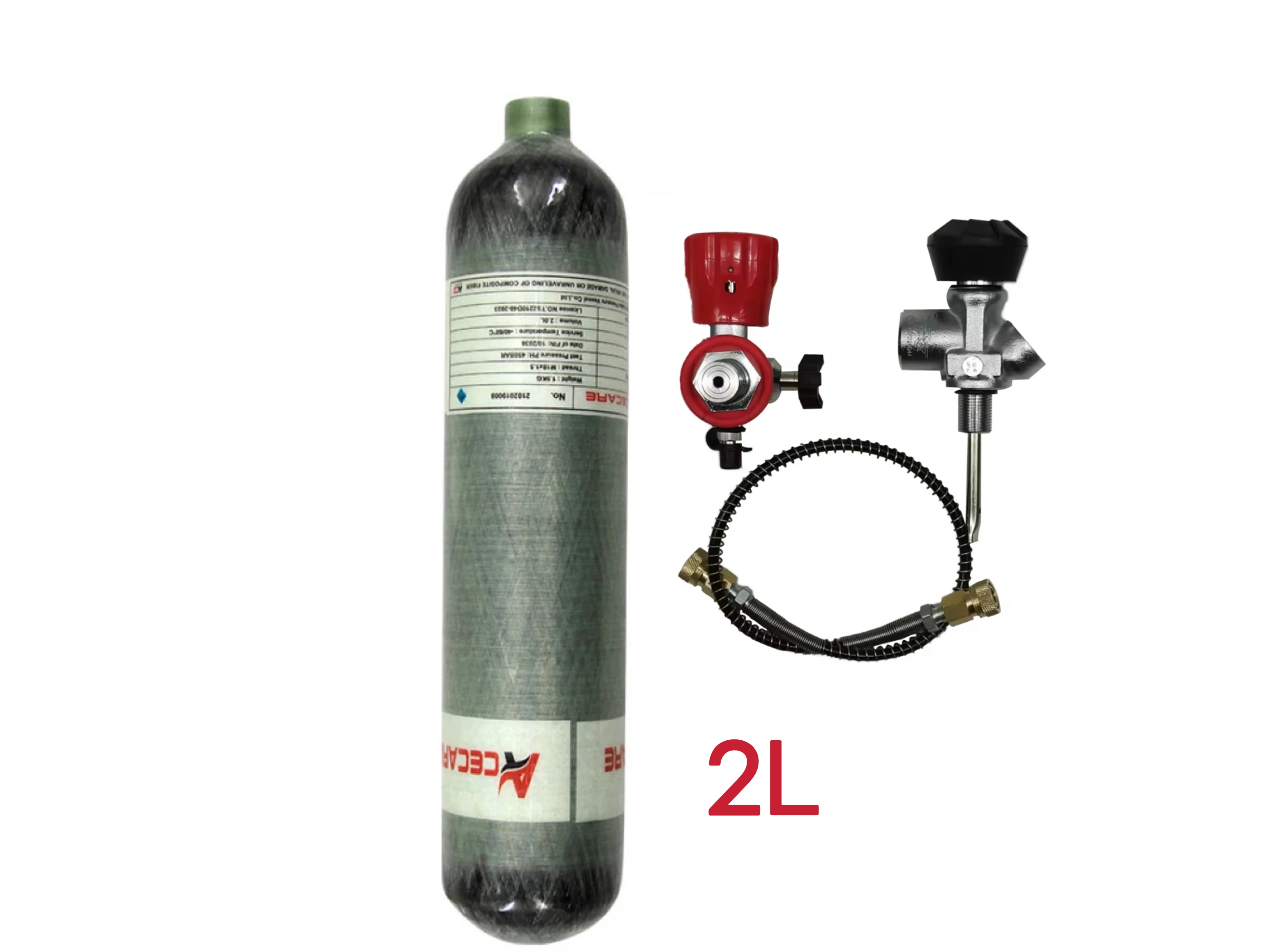ACECARE 4500Psi 300Bar 2L Carbon Fiber Cylinder High Pressure Tank Charging Regulator Fill Station Scuba Diving Valve M18*1.5
ACECARE 4500Psi 300Bar 2L Carbon Fiber Cylinder High Pressure Tank Charging Regulator Fill Station Scuba Diving Valve M18*1.5