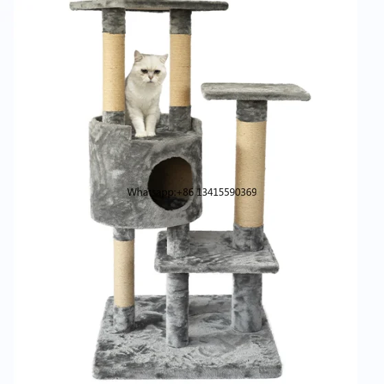 Pet Cat Products High Modern Wood Gray Floor to Ceiling Multi-layer Cat Tower Wood Cat Tree
Pet Cat Products High Modern Wood Gray Floor to Ceiling Multi-layer Cat Tower Wood Cat Tree