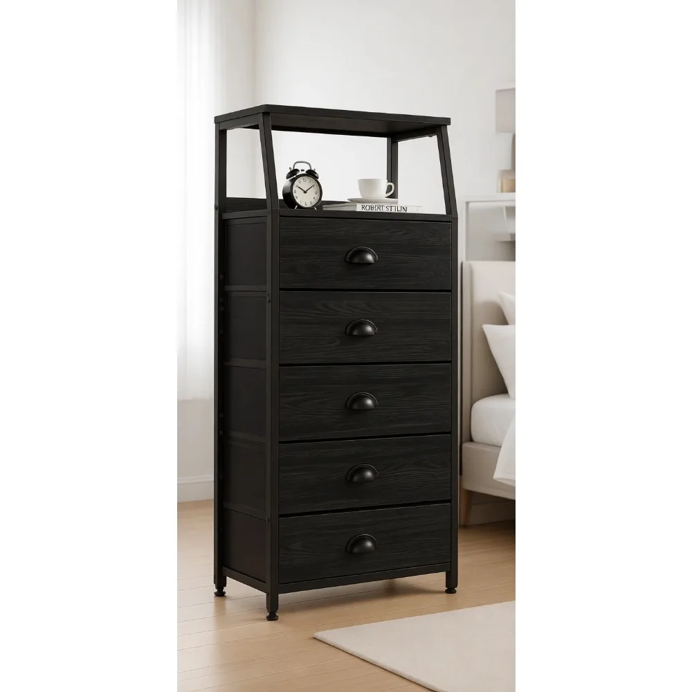 Black Five Drawer Vertical Storage Tower for Bedroom Hallway Nursery Closet Organizer Nightstand Sturdy Steel Frame
Black Five Drawer Vertical Storage Tower for Bedroom Hallway Nursery Closet Organizer Nightstand Sturdy Steel Frame