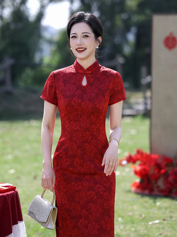 Red Wedding Dr ort Sve Retro Sle for Mother of the Bride Summer New Arrival Ele And and Small Size
Red Wedding Dr ort Sve Retro Sle for Mother of the Bride Summer New Arrival Ele And and Small Size