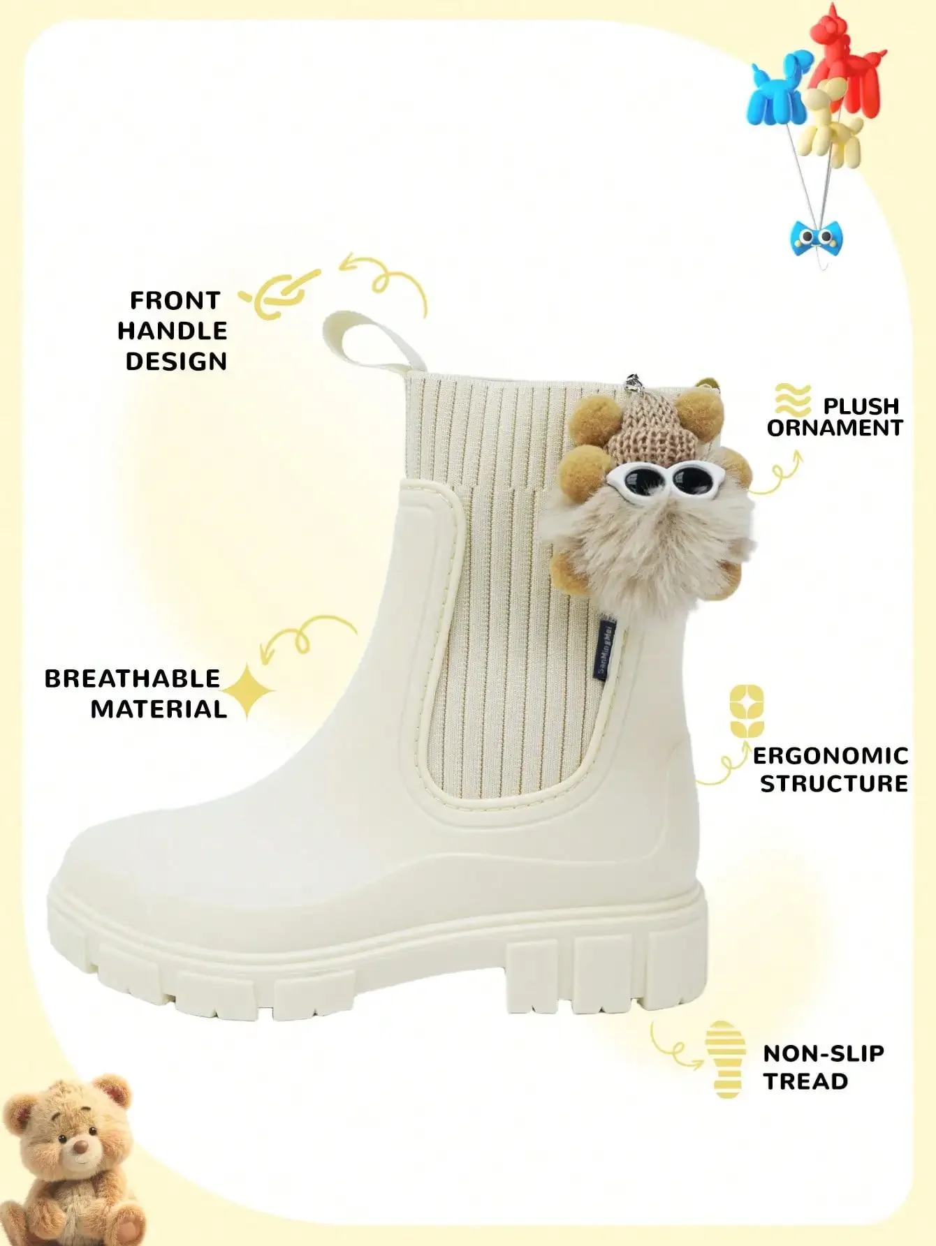 Women's Pink High-Top Chelsea Rain Boots, Fashion Waterproof Boots For Commuting And Everyday Wear
Women's Pink High-Top Chelsea Rain Boots, Fashion Waterproof Boots For Commuting And Everyday Wear