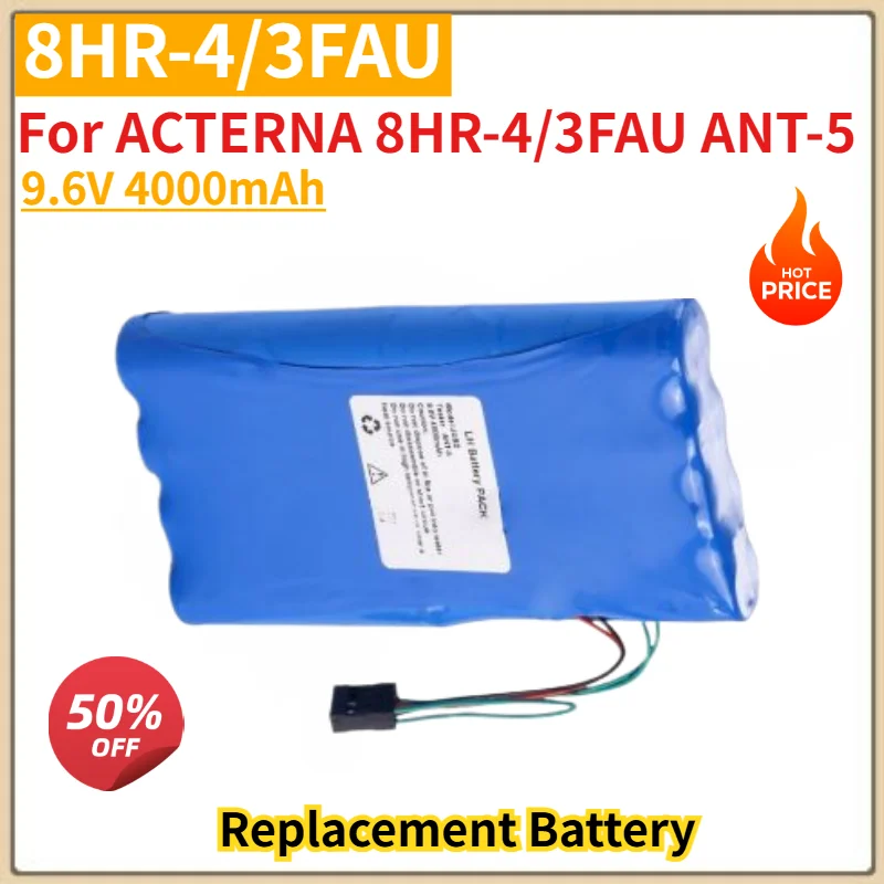 For ACTERNA 8HR-4/3FAU ANT-5 Brand New High Quality 9.6V 4000mAh Replacement Battery
For ACTERNA 8HR-4/3FAU ANT-5 Brand New High Quality 9.6V 4000mAh Replacement Battery