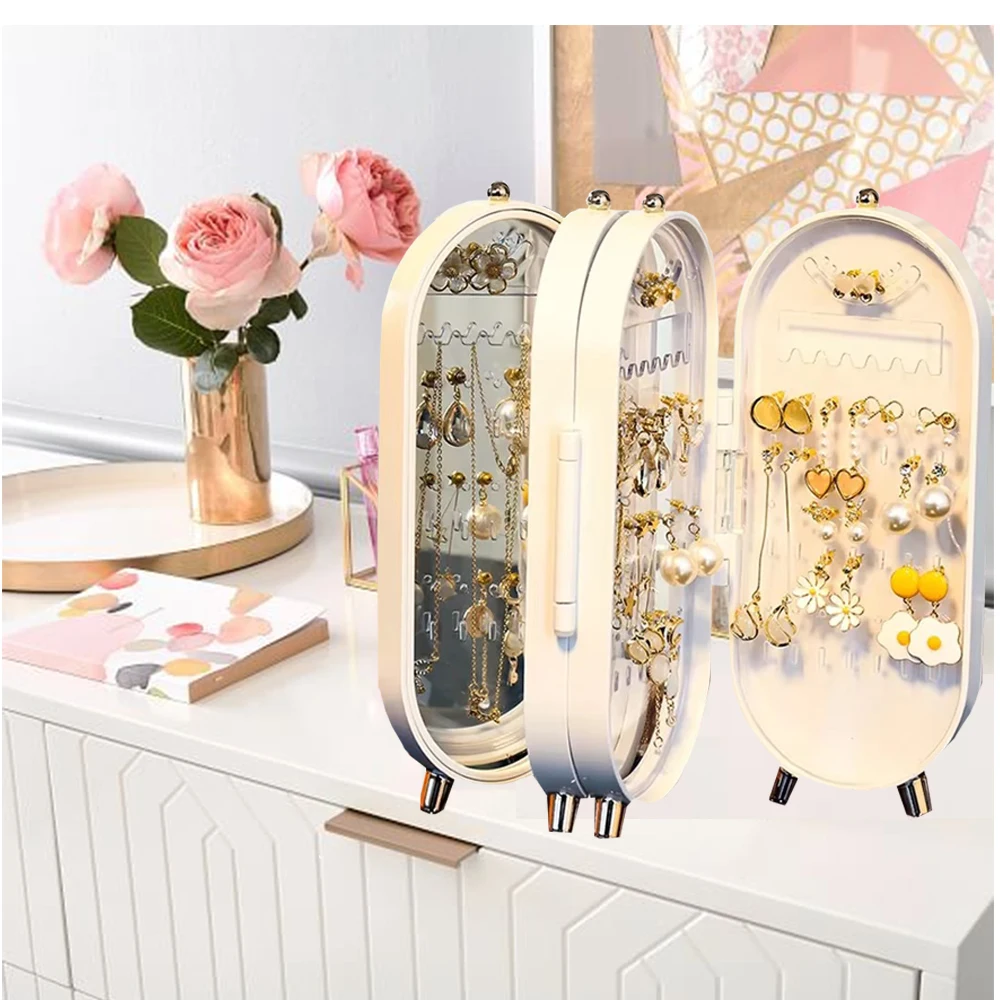 Makeup Box Multi-Layer Dustproof Earring Ring Necklace Display Stand Women's Jewelry Organizer
Makeup Box Multi-Layer Dustproof Earring Ring Necklace Display Stand Women's Jewelry Organizer
