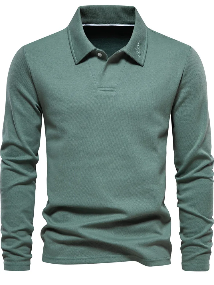 Мужская повседневная рубашка с длинным рукавом, осенняя новинка, деловой стиль, с отложным воротником, модный простой базовый топ, мужская одежда
Мужская повседневная рубашка с длинным рукавом, осенняя новинка, деловой стиль, с отложным воротником, модный простой базовый топ, мужская одежда