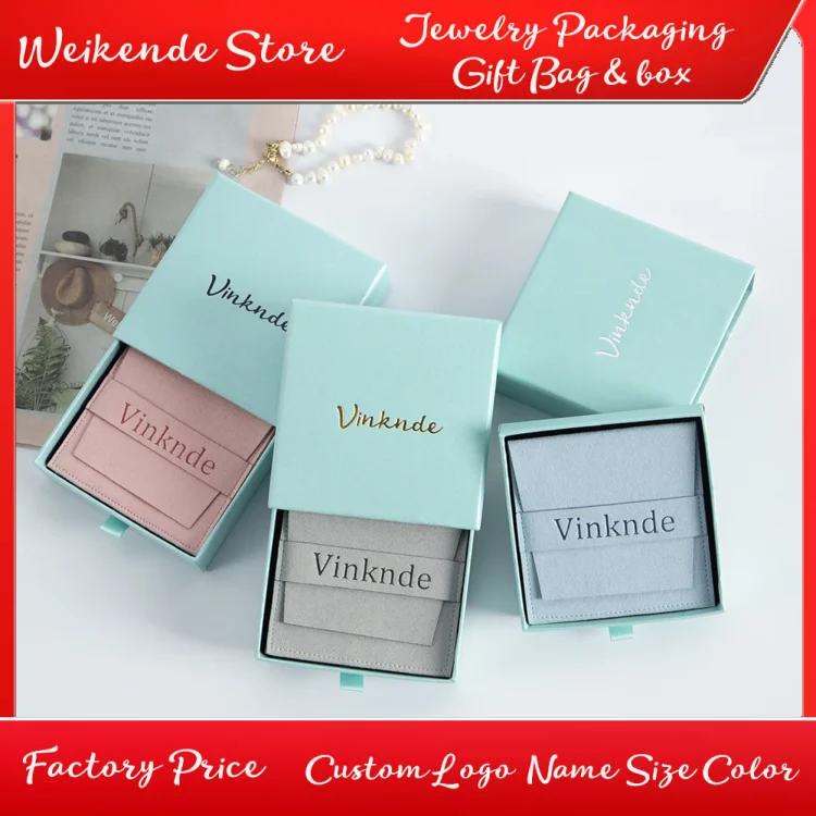 Custom Logo 9x9x3.2cm Drawer Jewelry Box 8x8cm Suede Microfiber Jewelry Gift Pouches Earring Ring Packaging Organizer Boxes Bags
Custom Logo 9x9x3.2cm Drawer Jewelry Box 8x8cm Suede Microfiber Jewelry Gift Pouches Earring Ring Packaging Organizer Boxes Bags