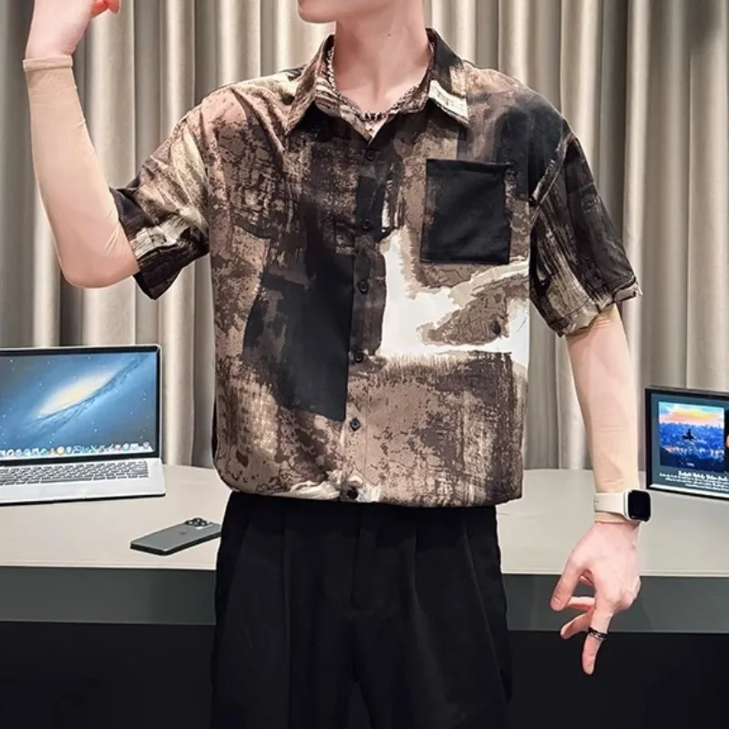 2025 Summer Lapel T-shirts for Men Breathable Casual Loose Short Sleeve Shirts Trendy Versatile Tees Social Men's Clothing
2025 Summer Lapel T-shirts for Men Breathable Casual Loose Short Sleeve Shirts Trendy Versatile Tees Social Men's Clothing