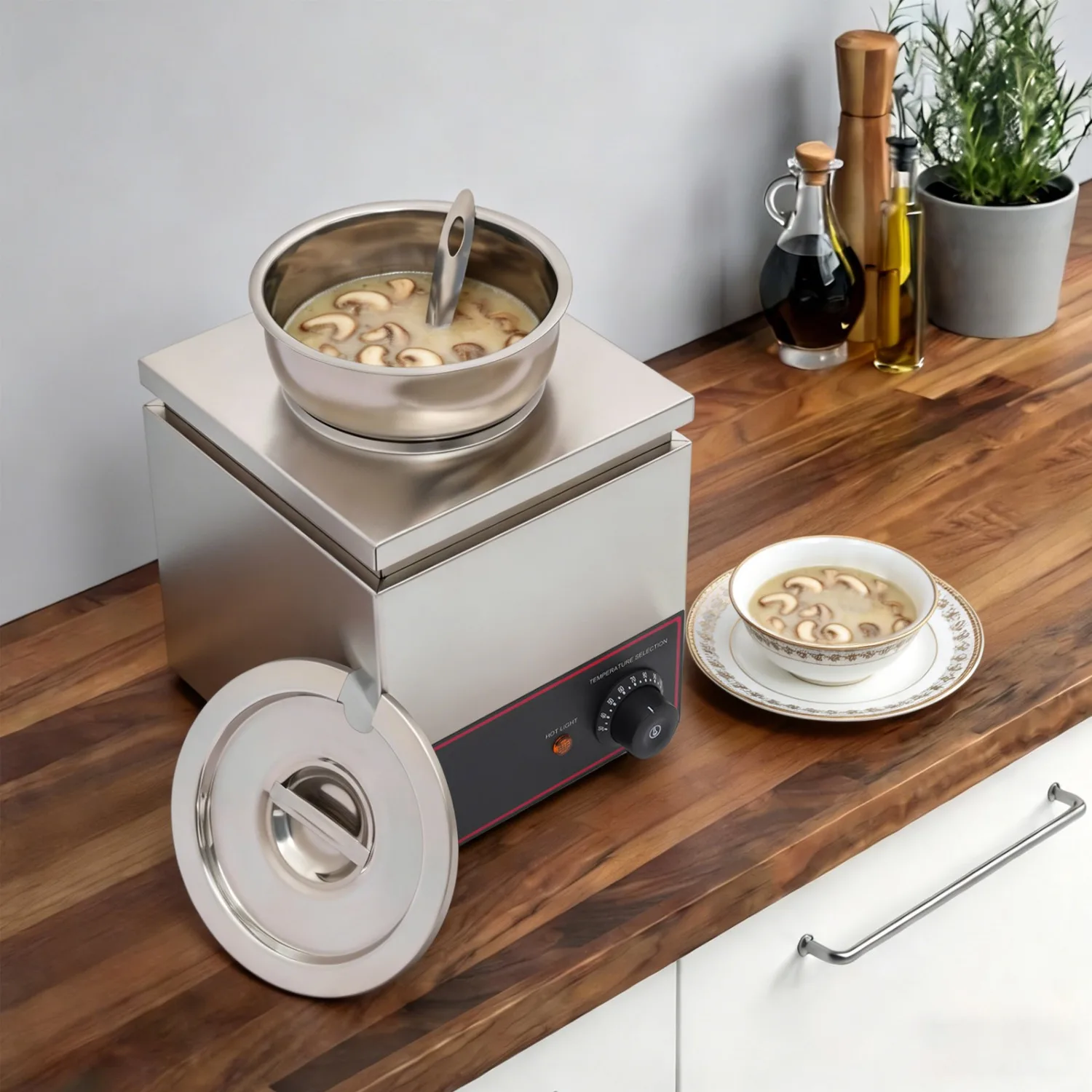 110V Electric Countertop Cheese Dispenser Capacity Hot Fudge Warmer, 150W Cheese Warmer, Can Warmer Stainless Steel Cheese Dispenser for Hot Fudge Cheese Caramel Food Warmers
110V Electric Countertop Cheese Dispenser Capacity Hot Fudge Warmer, 150W Cheese Warmer, Can Warmer Stainless Steel Cheese Dispenser for Hot Fudge Cheese Caramel Food Warmers