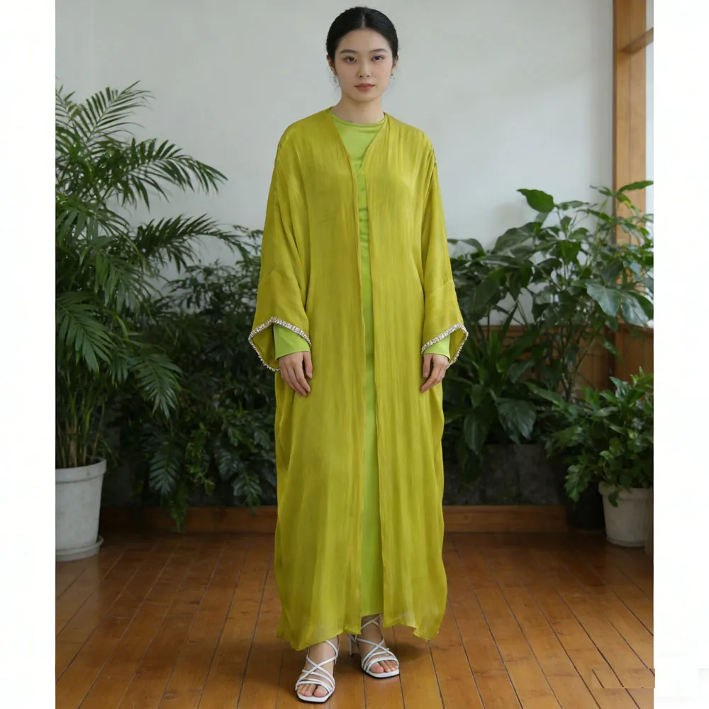 Eid Djellaba Open Abaya for Women Dubai Kaftan Muslim Modest Kimono Cardigan Jalabiya Kebaya Islamic Long Robe Musulmane Clothes
Eid Djellaba Open Abaya for Women Dubai Kaftan Muslim Modest Kimono Cardigan Jalabiya Kebaya Islamic Long Robe Musulmane Clothes